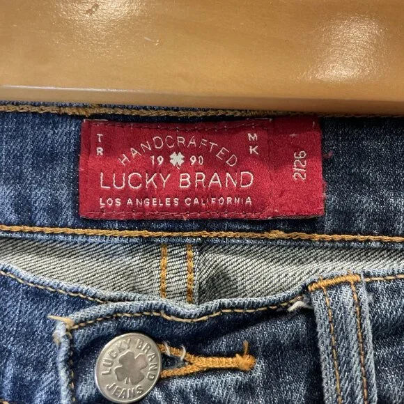 Lucky Brand Women’s 2/26 Sienna Cigarette Blue Jeans Stretch Denim Straight Leg - Picture 4 of 10